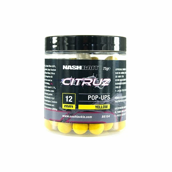 Nash Citruz Yellow Pop Ups 12mm