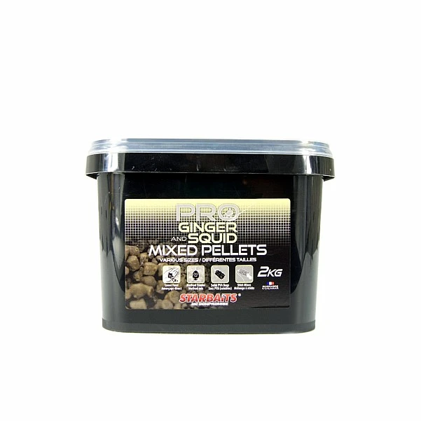 Starbaits Probiotic Ginger Squid Mixed Pellets 2kg