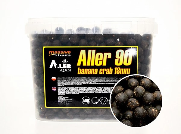 Massive Baits Aller 90 Banana Crab Boilies 18 мм / 5 кг