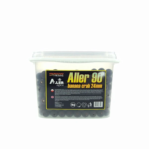 Massive Baits Aller 90 Banana Crab Boilies 24 мм / 5 кг