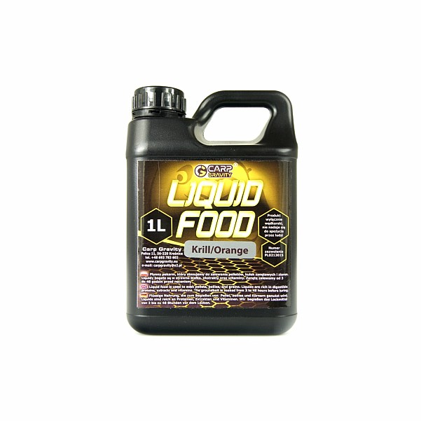Carp Gravity Liquid Food - Krill Orangeупаковка 1 літр - MPN: LIF004 - EAN: 200000074586