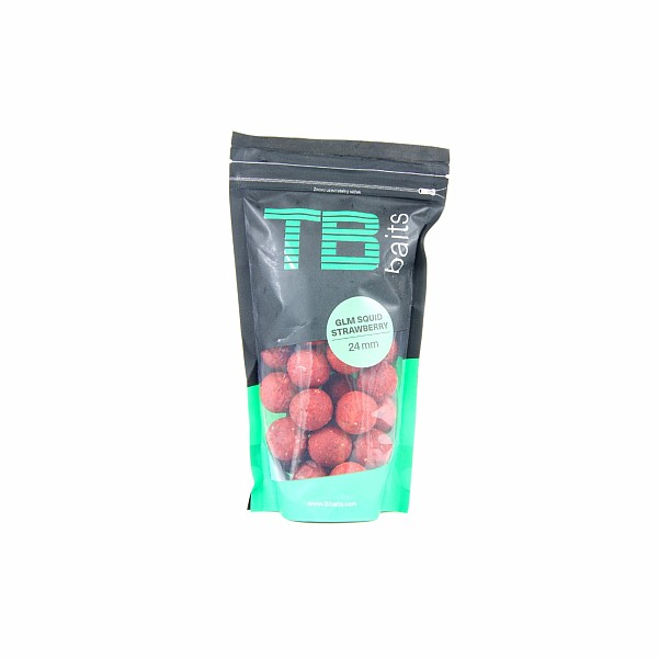 TB Baits GLM Squid Strawberry Boiliedydis 24mm / 250g - MPN: TB00077 - EAN: 8596601000775