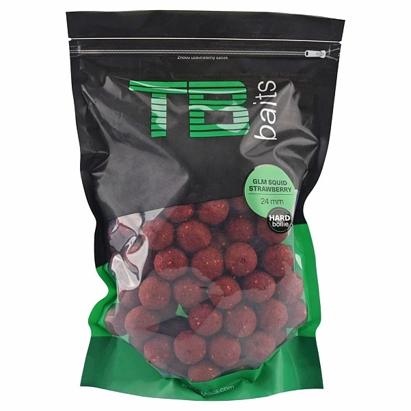 TB Baits GLM Squid Strawberry HARD Boilies 24mm / 1kg
