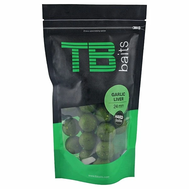 TB Baits Garlic Liver HARD Boilies 24мм / 250г