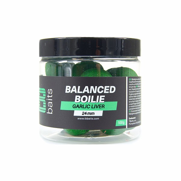 TB Baits Balanced Boilie + Attractor Garlic Liverdydis 24mm / 100g - MPN: TB00618 - EAN: 8596601006180