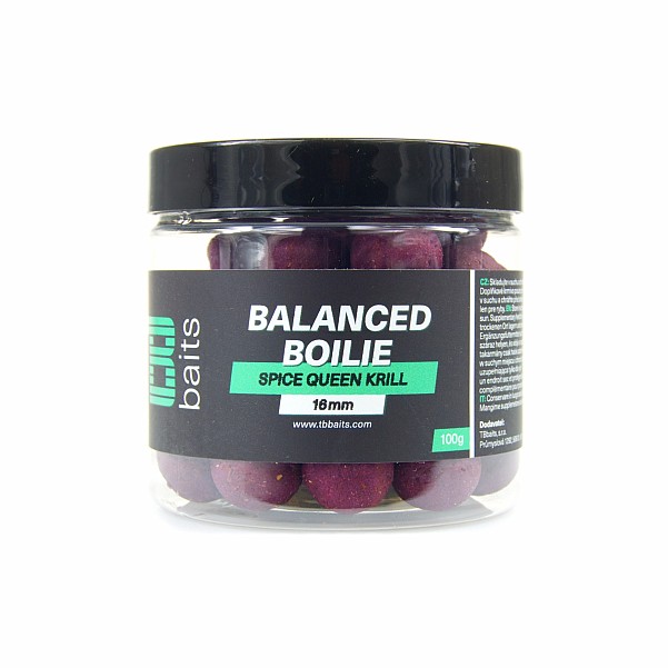 TB Baits Balanced Boilie + Attractor Spice Queen Krilltaille 16mm / 100g - MPN: TB00615 - EAN: 8596601006159