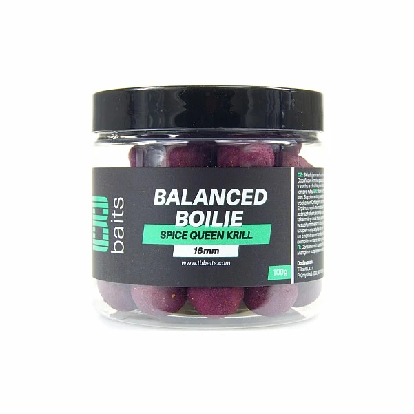 TB Baits Balanced Boilie + Attractor Spice Queen Krill 16mm / 100g