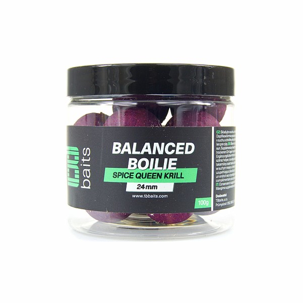 TB Baits Balanced Boilie + Attractor Spice Queen Krilldydis 24mm / 100g - MPN: TB00619 - EAN: 8596601006197