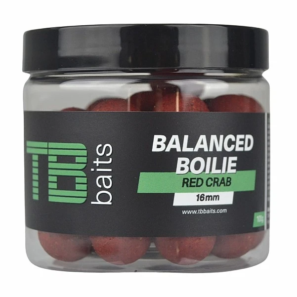 TB Baits Balanced Boilie + Attractor Red Crab 16 мм / 100 г