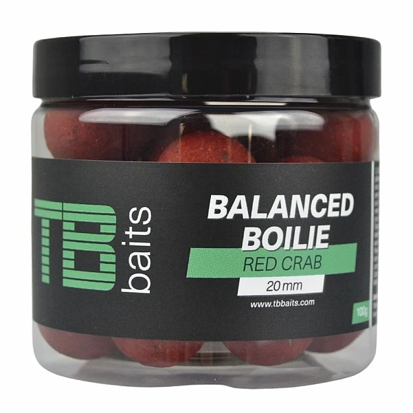 TB Baits Balanced Boilie + Attractor Red Crab 20 мм / 100 г