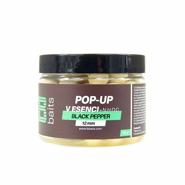 TB Baits Pop-Up White Black Pepper + NHDC 12 мм / 65 г