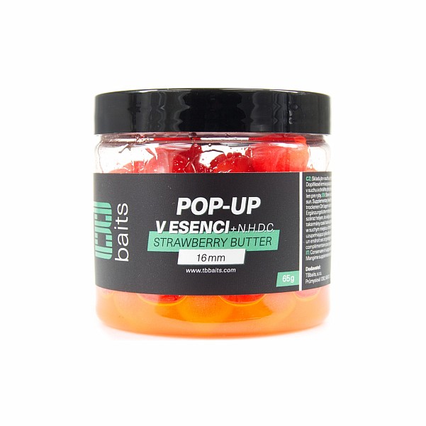 TB Baits Pop-Up Red Strawberry - Butter + NHDCtamaño 16mm / 65g - MPN: TB00239 - EAN: 8596601002397