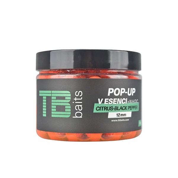 TB Baits Pop-Up Citrus - Black Pepper + NHDC  12mm / 65g
