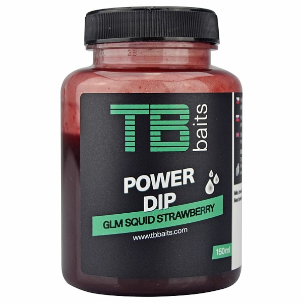 TB Baits GLM Squid Strawberry Power Dip csomagolás 150ml - MPN: TB00255 - EAN: 8596601002557