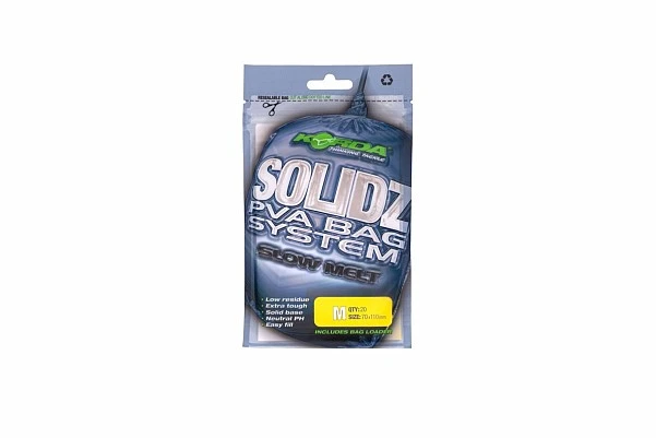 Korda Solidz Slow Melt PVA Bags - Medium Medium (70mm x 110mm)