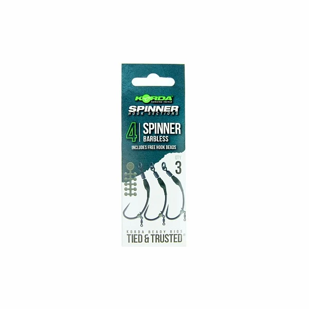 Korda Spinner Hook Sections Spinner - Barbless 4 (bezzadziorowy)