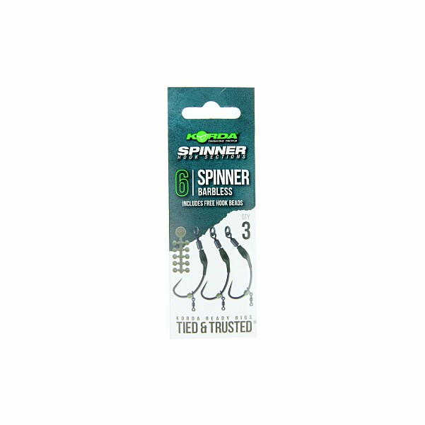 Korda Spinner Hook Sections Spinner - Barblessméret 6 (bezzadziorowy) - MPN: KRR035 - EAN: 5060929021222