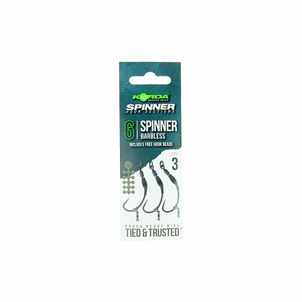 Korda Spinner Hook Sections Spinner - Barbless 6 (bezzadziorowy)