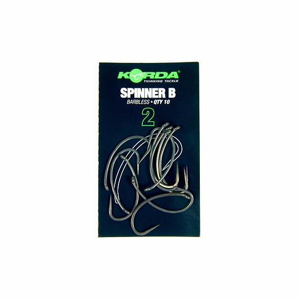 Korda Spinner Hook - Barblessméret 2 (bezzadziorowy) - MPN: KSPRB2 - EAN: 5060929020003