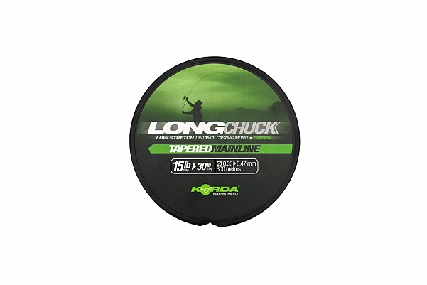 Korda LongChuck Tapered Mainline - Greenméret 15-30lb/0.33-0.47mm - MPN: KDCM14 - EAN: 5060929024780