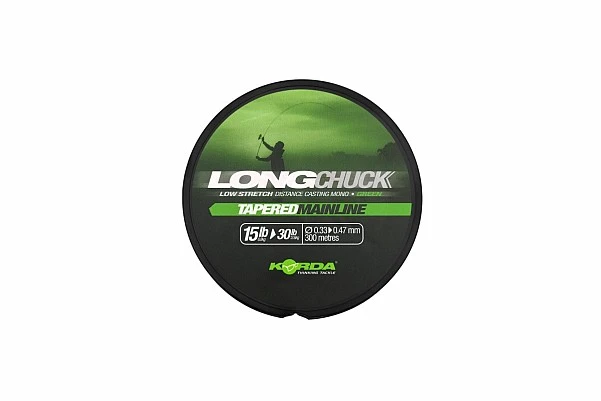 Korda LongChuck Tapered Mainline - Green 15-30lb/0.33-0.47mm