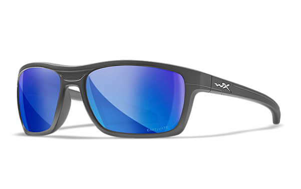 WileyX KINGPIN Captivate Pol Blue Mirror Grey Lens Matte Graphite Framecolore Captivate Pol Blue Mirror Grey - MPN: ACKNG19 - EAN: 712316004985