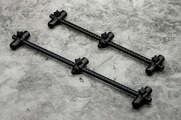 One More Cast Elbowz Black Anodised Aluminium 3 Rod Buzzbars  Standard (11.5 in &amp; 9.5 in)