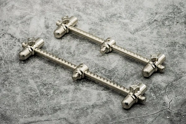 One More Cast Elbowz High-Grade 316 Stainless Steel 2 Rod Buzzbars  Standard (8 in & 7 in)