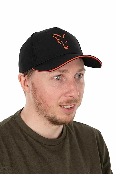 Fox Collection Baseball Cap Black & Orange uniwersalny