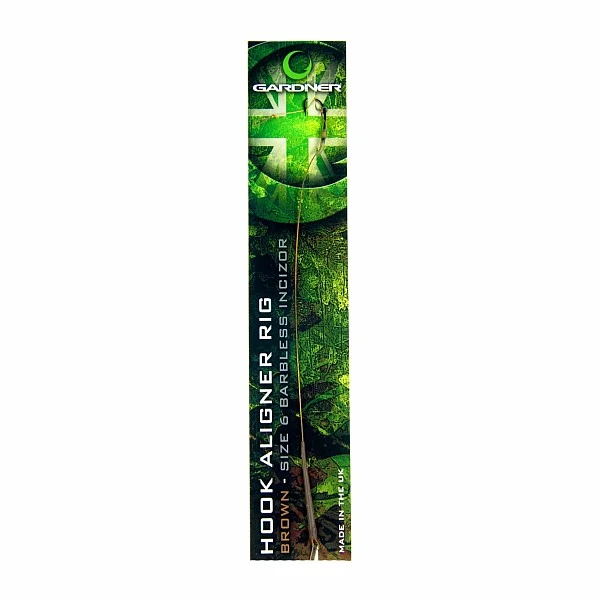 Gardner Hook Aligner Rig - Brown Barbless 6 (bezzadziorowy)