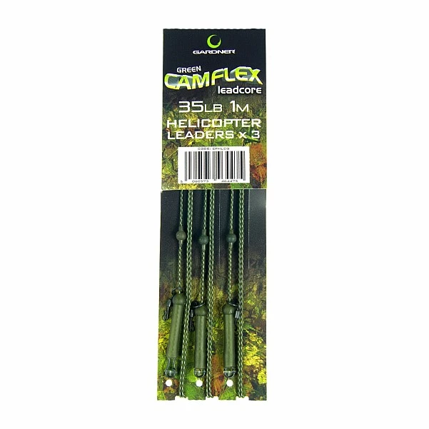Gardner Camflex Helicopter Leadcore Leaders 35lb (Green) / 1.5m