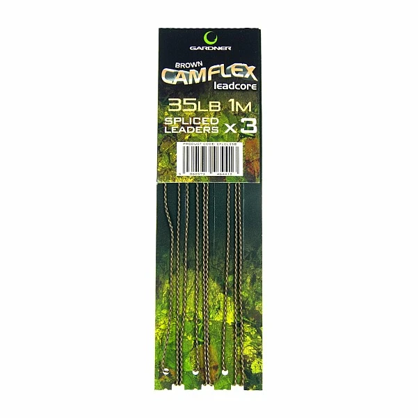 Gardner Camflex Leadcore Spliced Leader 35lb / Brown (brązowy)
