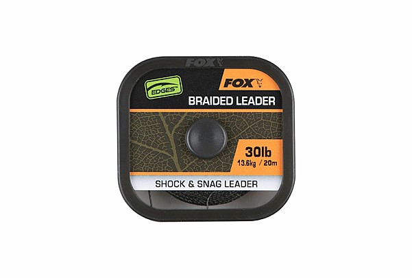 Fox EDGES Naturals Braided Leadermodello 30lb/13.6kg (20m) - MPN: CAC818 - EAN: 5056212172504