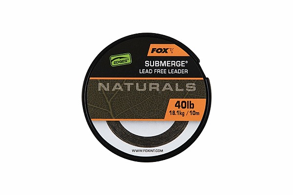 Fox EDGES Naturals Submerge Lead Free Leadermodelo 40lb/18.1kg (10m) - MPN: CAC824 - EAN: 5056212172566