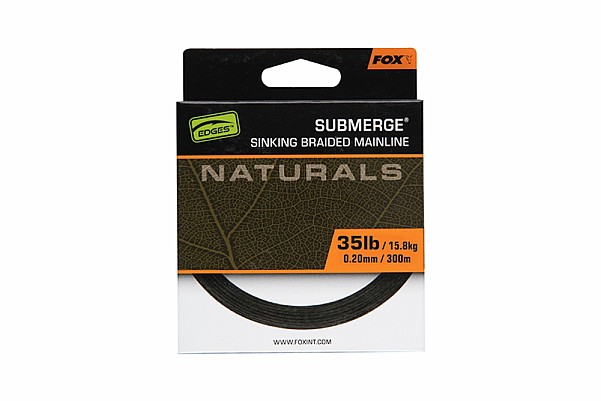 Fox EDGES Submerge Naturals Braidmodelis 0,20mm 35lb/15,8kg (300m) - MPN: CBL024 - EAN: 5056212172788