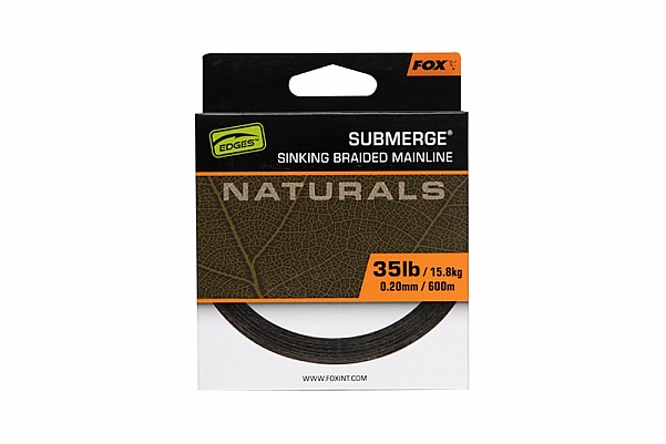 Fox EDGES Submerge Naturals Braidmodelis 0.20mm 35lb/15,8kg (600m) - MPN: CBL025 - EAN: 5056212172795