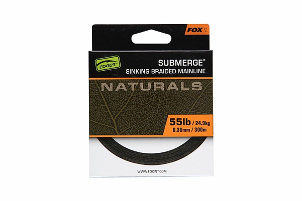 Fox EDGES Submerge Naturals Braidmodelis 0,30 mm 55lb/24,9 kg (300 m) - MPN: CBL028 - EAN: 5056212172825