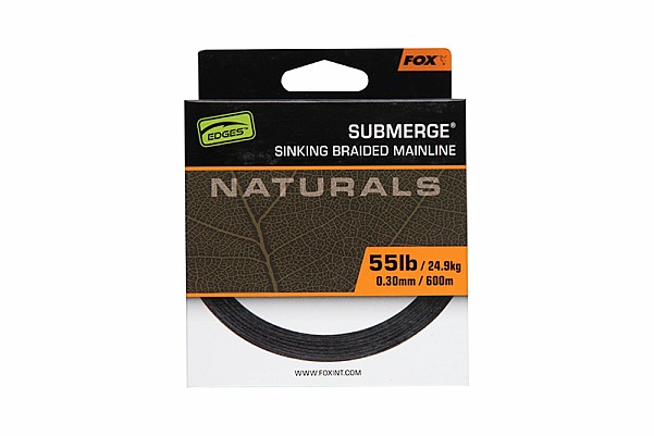 Fox EDGES Submerge Naturals Braidmodelka 0,30mm 55lb/24,9kg (600m) - MPN: CBL029 - EAN: 5056212172832