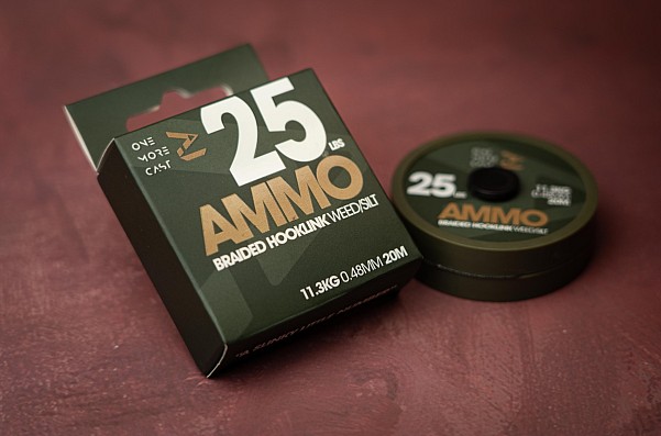 One More Cast AMMO Braidмодель Weed/Silt 25lb
Переклад: Weed/Silt 25lb (Ця назва товару є назвою продукту і не перекладається, оскі - MPN: OMCAH25WS - EAN: 5060939132321