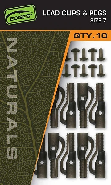 Fox EDGES Naturals Lead Clips & Pegs Size 7 10szt