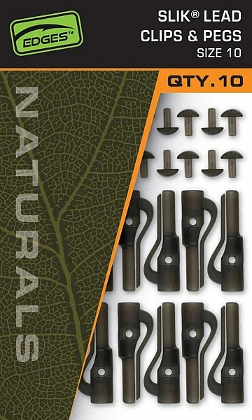 Fox EDGES Naturals Slik Lead Clips & Pegs Size 10 10szt