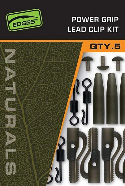 Fox EDGES Naturals Power Grip Lead Clips Kit Size 7 5 kpl.
