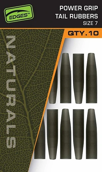 Fox EDGES Naturals Power Grip Tail Rubbers Size 7 10szt