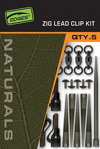 Fox EDGES Naturals Zig Lead Clip Kit 5 kpl.