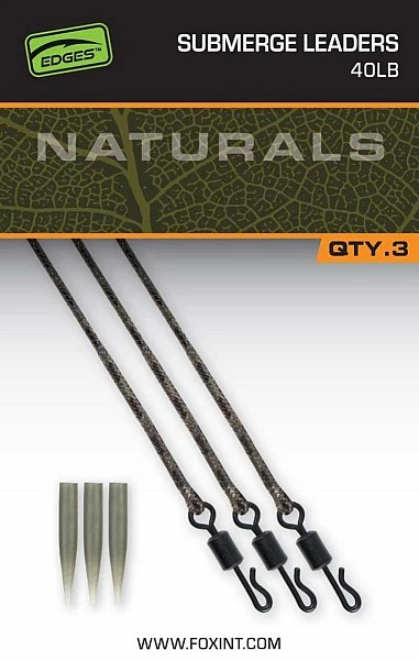 Fox EDGES Naturals Submerge Leaders 75cm / 40lb