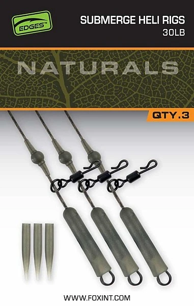 Fox EDGES Naturals Submerge Heli Rigs 75cm / 30lb
