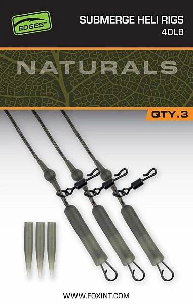Fox EDGES Naturals Submerge Heli Rigs 75cm / 40lb
