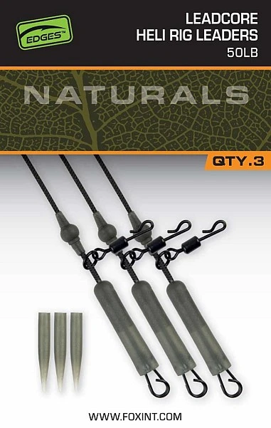 Fox EDGES Naturals Leadcore Heli Rig Leader 50lb 75cm / 50lb