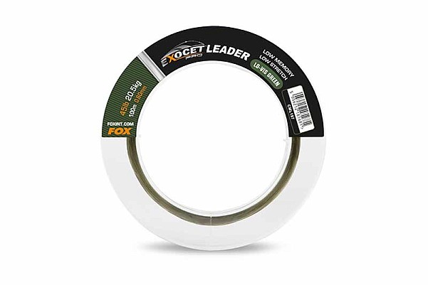 Fox Exocet PRO Leaderversión 45lb (20.5kg) / 0.60mm x 100m - MPN: CML197 - EAN: 5056212181681