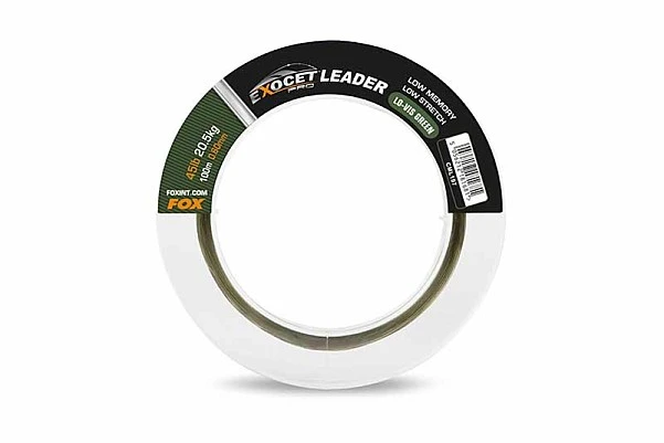 Fox Exocet PRO Leader 45lb (20.5kg) / 0.60mm x 100m